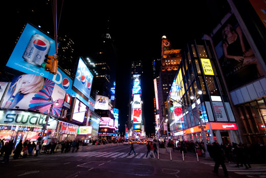 Times Squre at Night in New York City