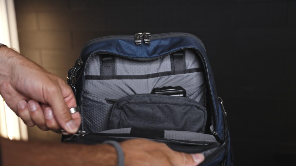 “Tumi Search Backpack in ballistic nylon – premium laptop travel bag review”