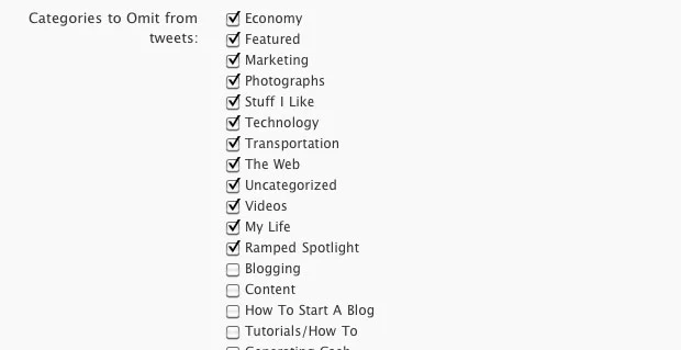 Omit Wordpress Categories