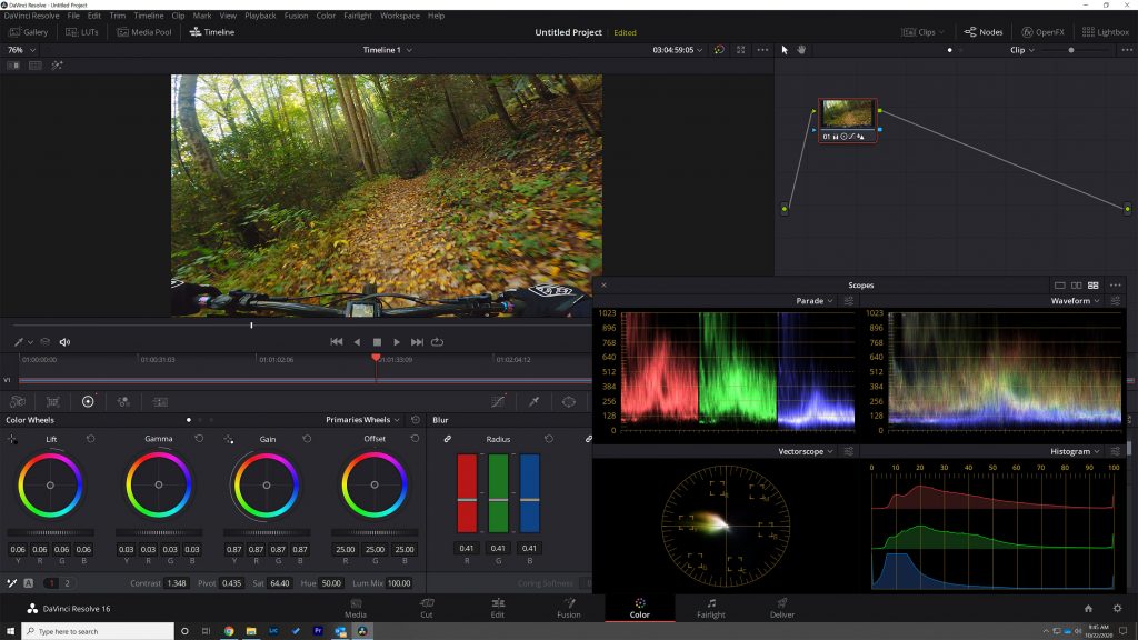 Color grading with Davinci Resolve