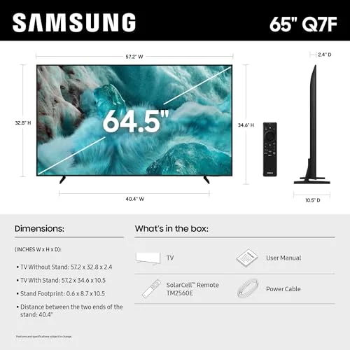 Samsung 65-Inch Q7F QLED TV Review: Stunning 4K with Smart AI Features