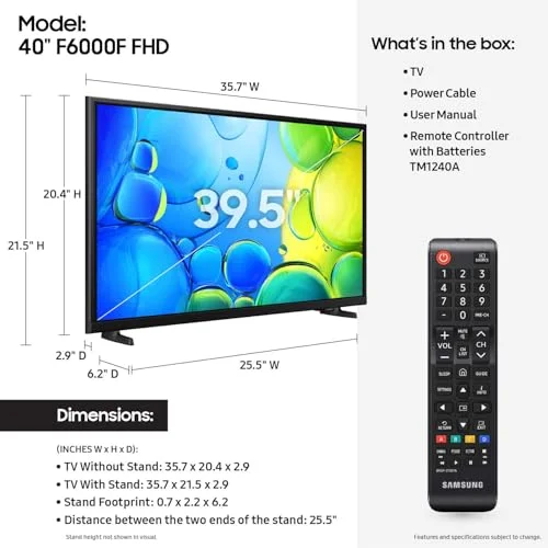 SAMSUNG 40-Inch Class Full HD F6000 Smart TV Review: Is It Worth It in 2025?