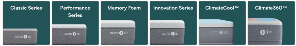 sleep number bed models