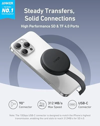 Anker MagGo USB-C Adapter Review: Portable SD Card Reader for iPhone 16/15