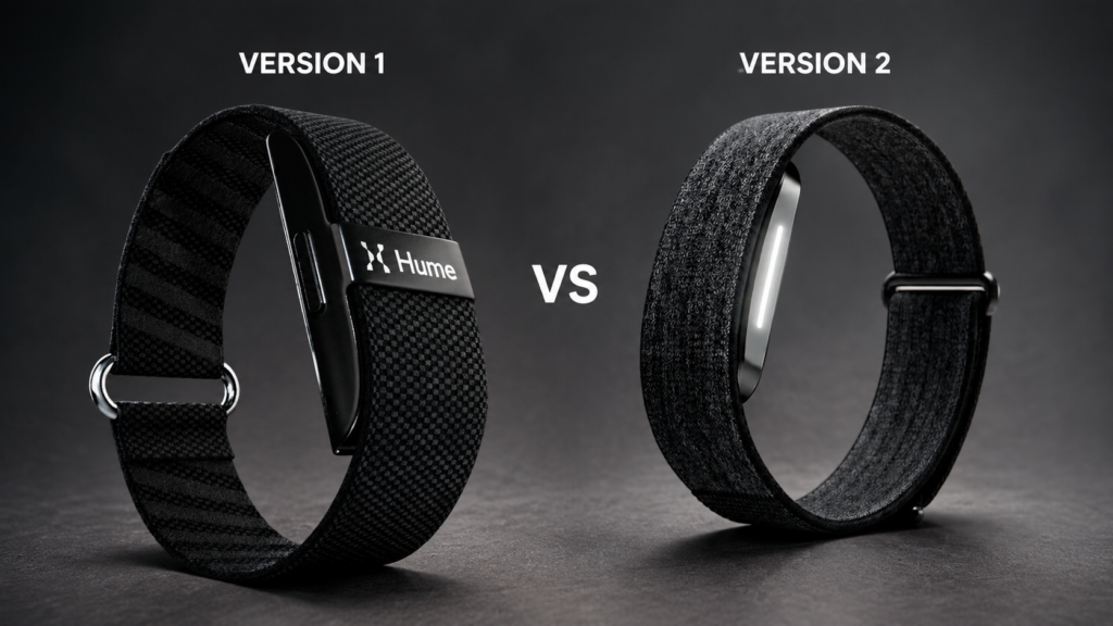 Version 1 vs. Version 2 of the Hume Band Health Tracker