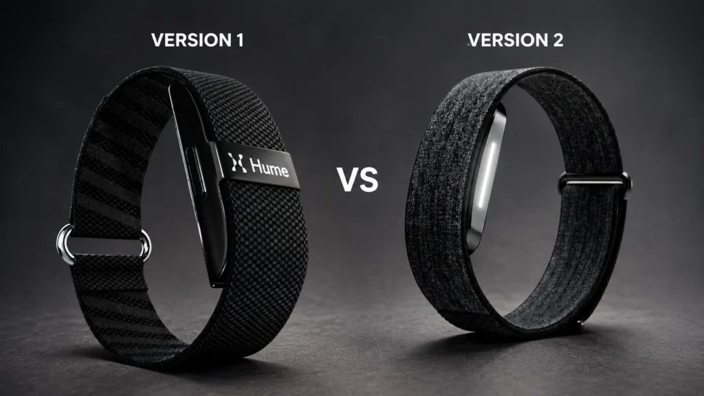 Version 1 vs. Version 2 of the Hume Band Health Tracker